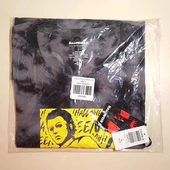 ❤️NWT VINTAGE TORRID TEE - MICHAEL MEYERS HALLOWEEN MOVIE COSTUME MONSTER KNIFE - Picture 4 of 9